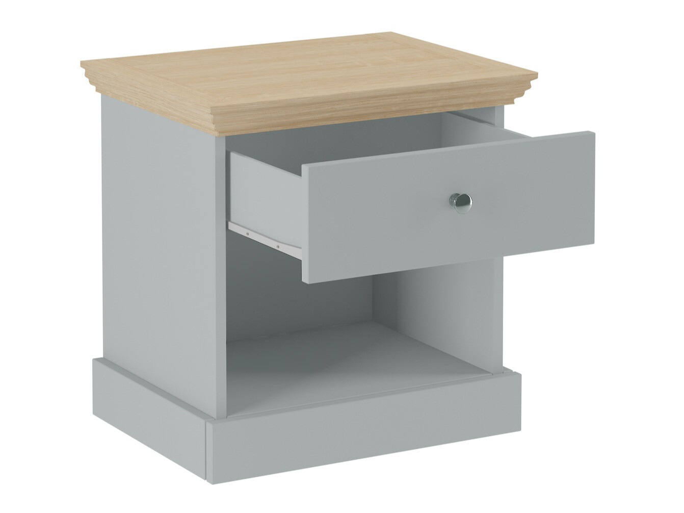 Κομοδίνο Lirveri 111 (Γκρι + Ελαφριά δρυς)