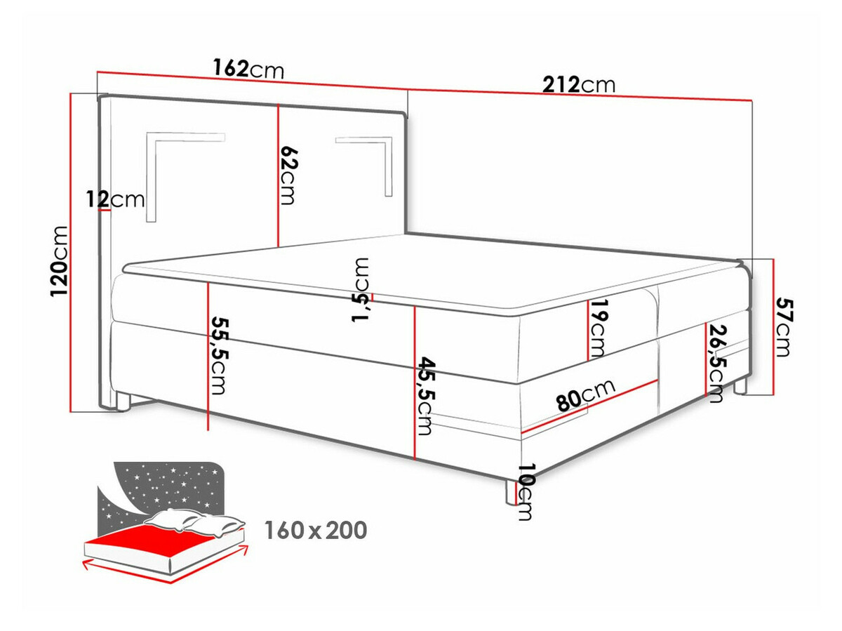 Continental bed Vallis (Fresh 14)