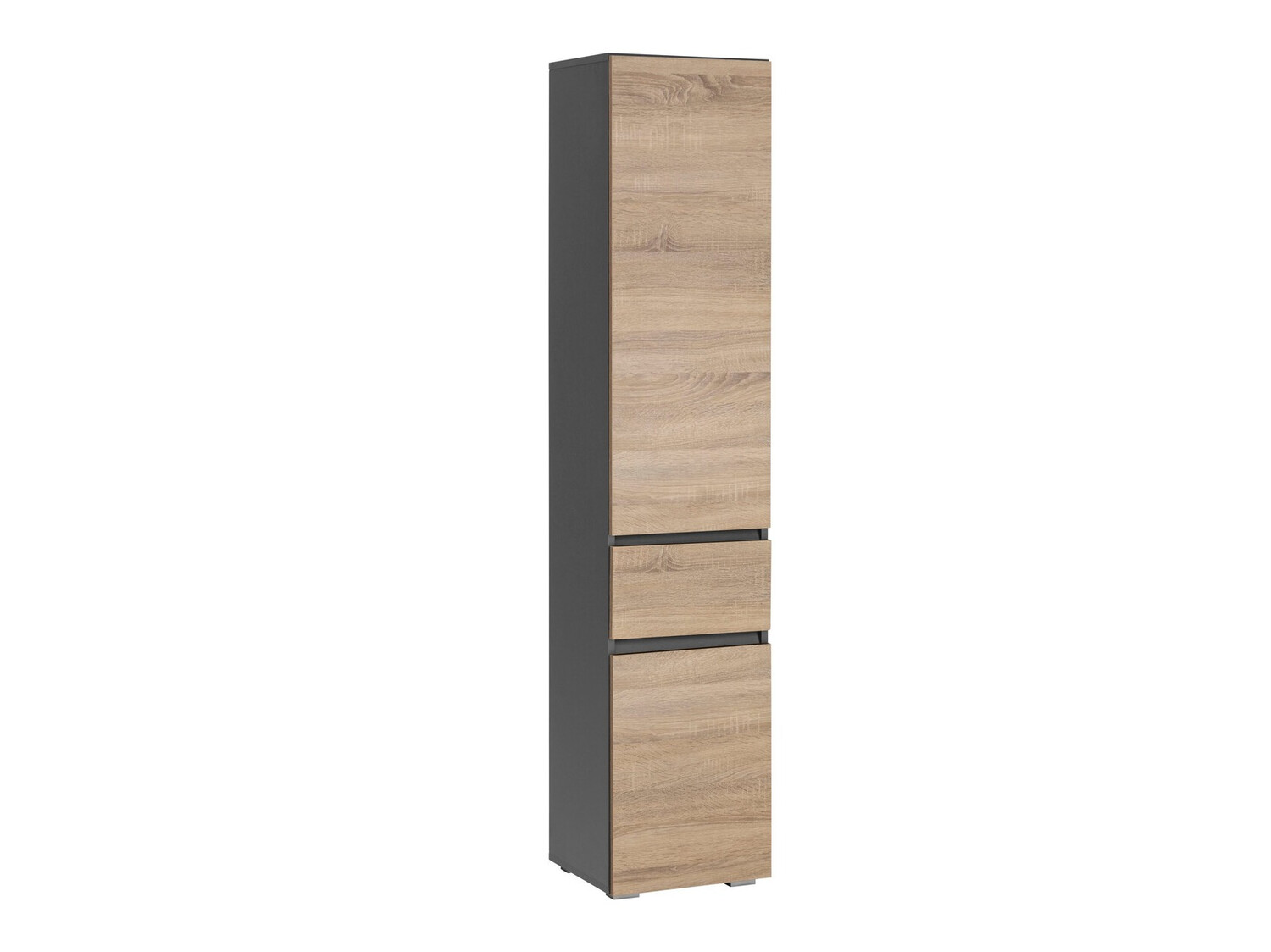 Όρθιο ντουλάπι μπάνιου Soncamu 106 (Ανθρακί + Δρυς)