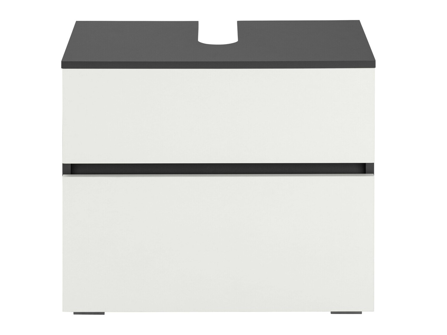 Όρθιο ντουλάπι νιπτήρα μπάνιου Soncamu 110 (Άσπρο + Ανθρακί)