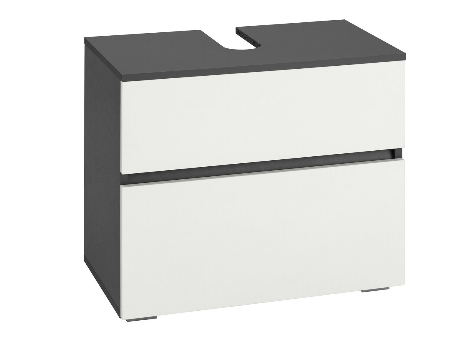 Standing bathroom cabinet for washbasin Soncamu 110 (White + Anthracite)