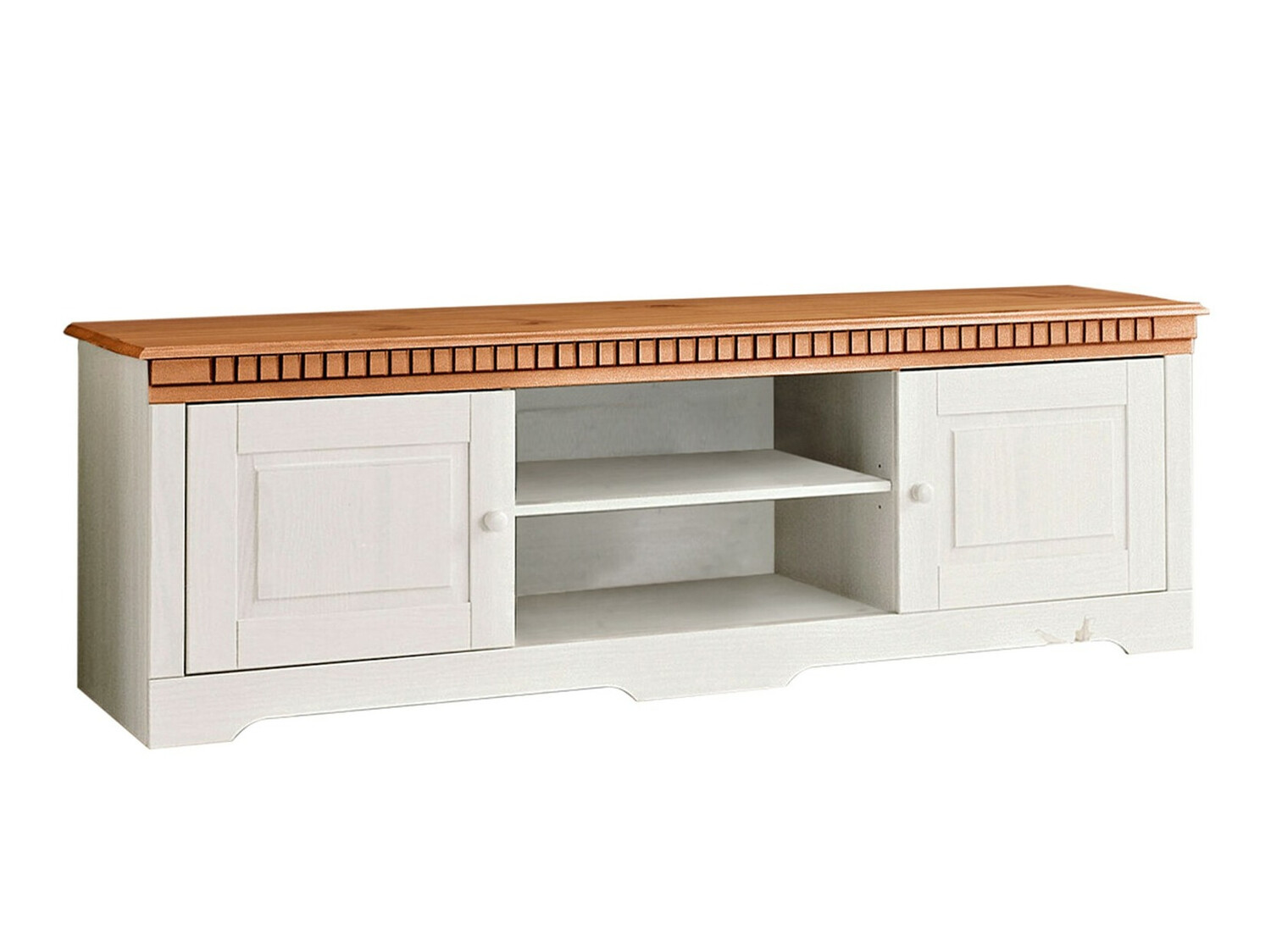 TV stand Cavfelo 108 (White + Honey oak)