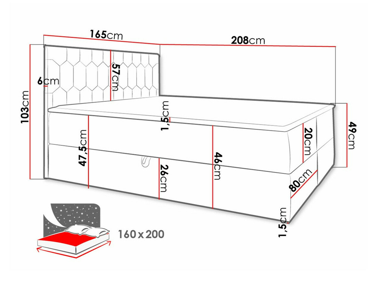 Κρεβάτι continental Pons III (Fresh 4)