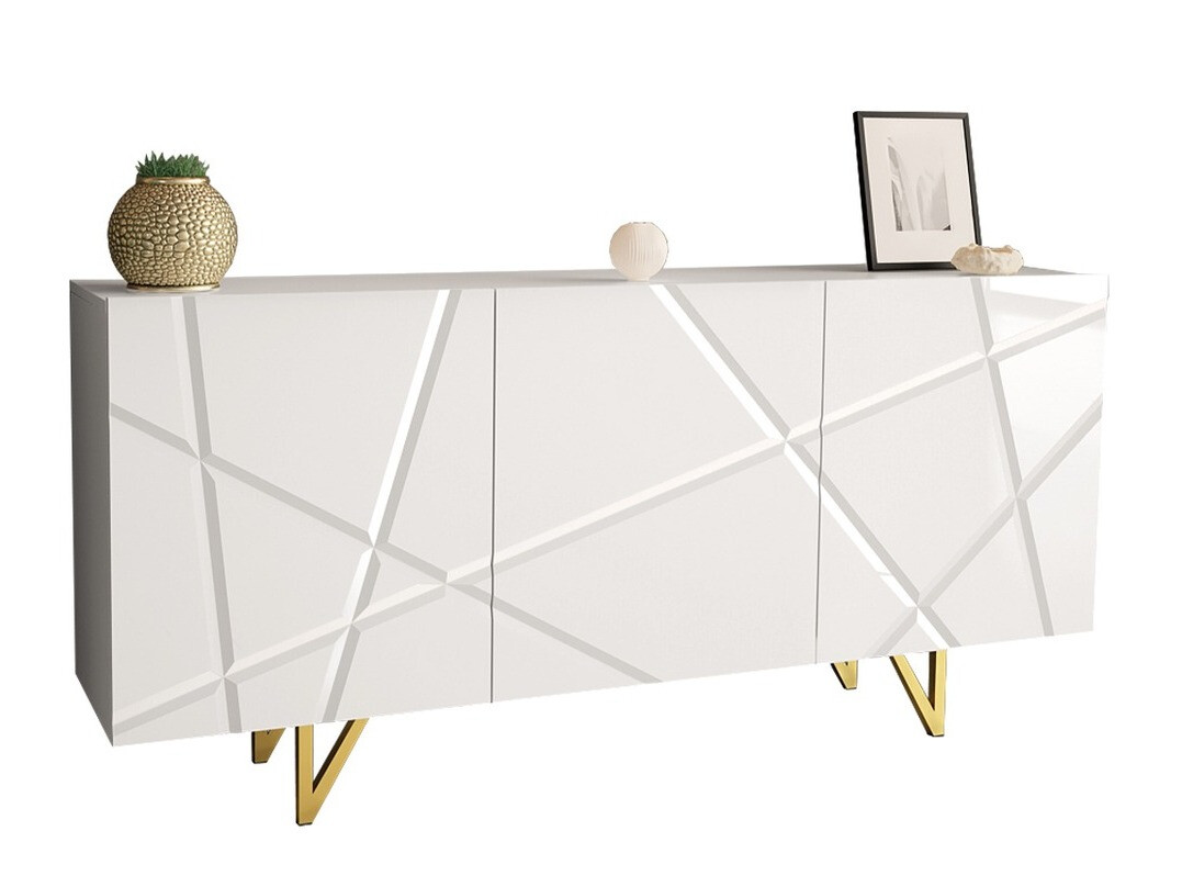 Sideboard Audis (White + Glossy white)