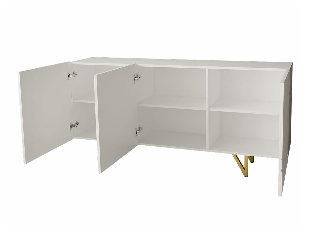 Sideboard Audis (White + Glossy white)