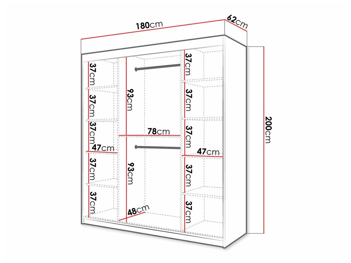 Ντουλάπα Anulio IV (Άσπρο)