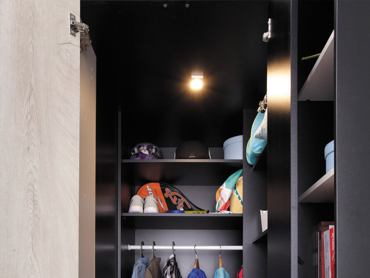 Σετ παιδικού δωματίου Camteso 115 (Άσπρο + Δρυς + Τυρκουάζ)