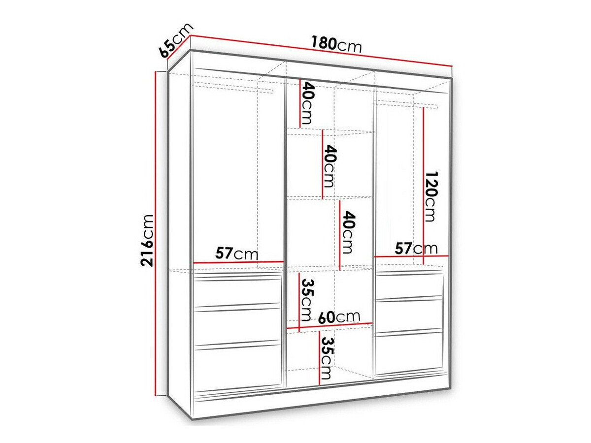 Ντουλάπα Toledo 120 (Άσπρο)