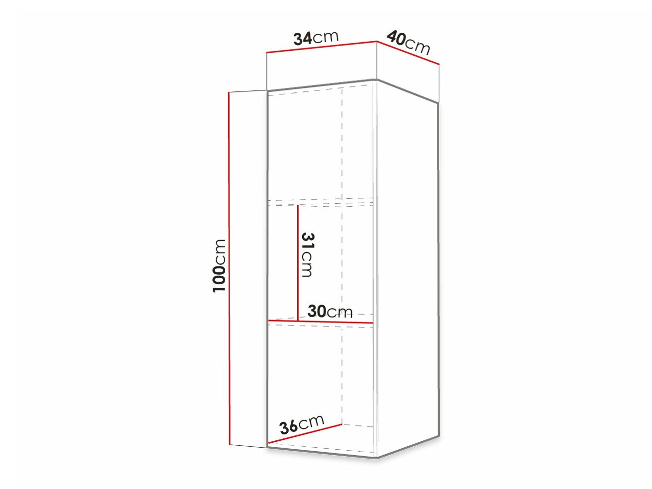 Ντουλάπι τοίχου Artifar (Μαύρο)