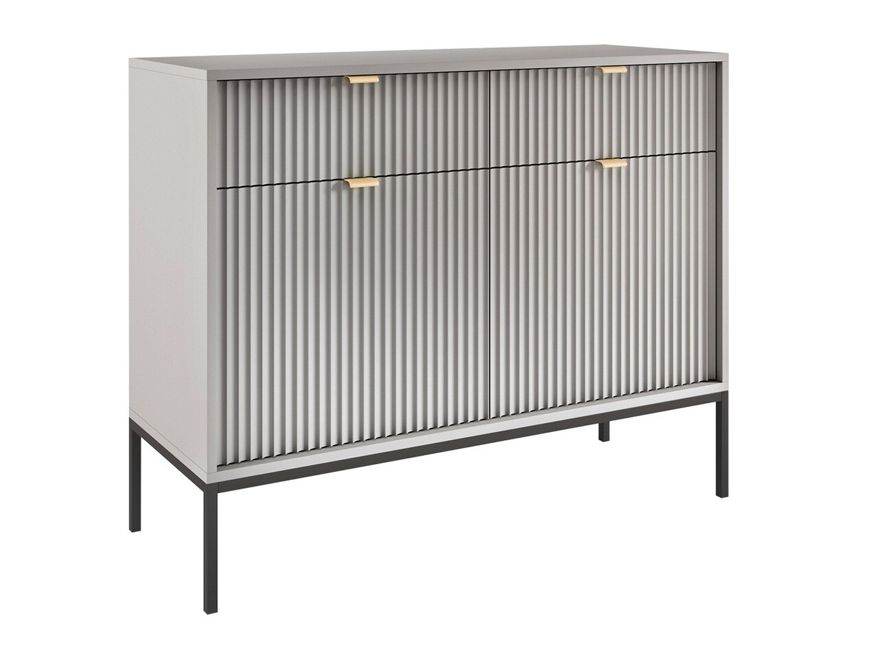 Σιφονιέρα Lima L100 (Γκρι + Μαύρο)