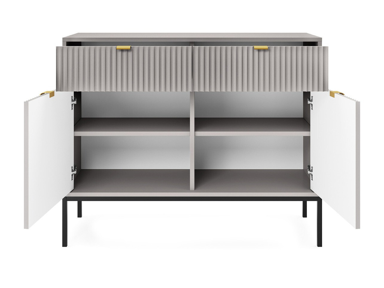 Σιφονιέρα Lima L100 (Γκρι + Μαύρο)