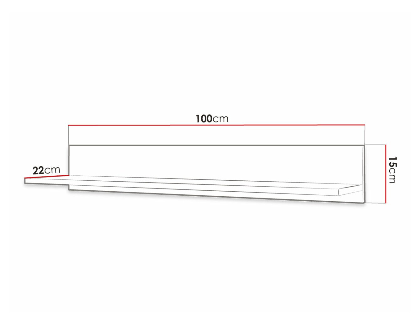 Ράφι τοίχου Anulio (Μαύρο)