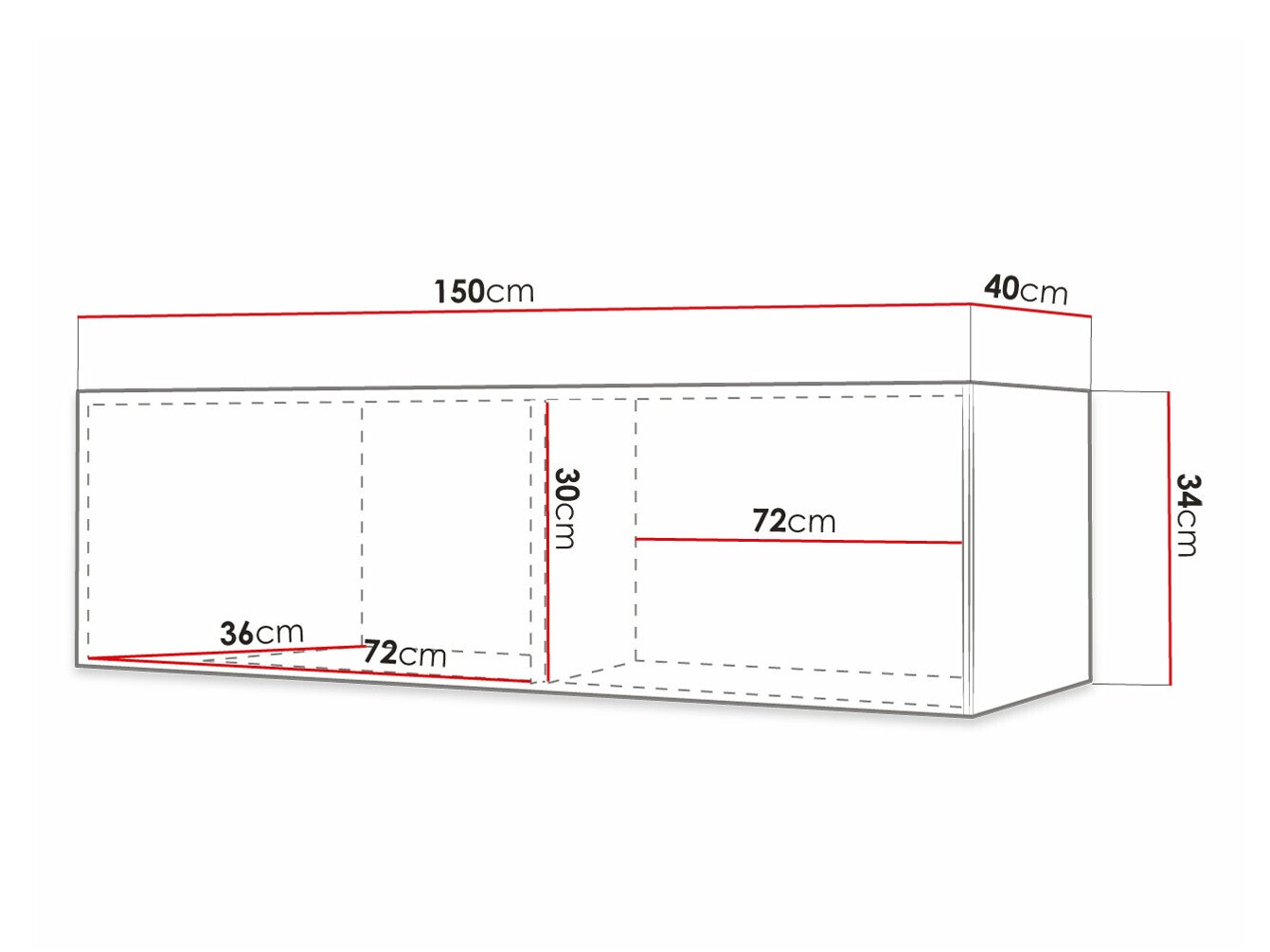 Έπιπλο τηλεόρασης Anulio I (Μαύρο)