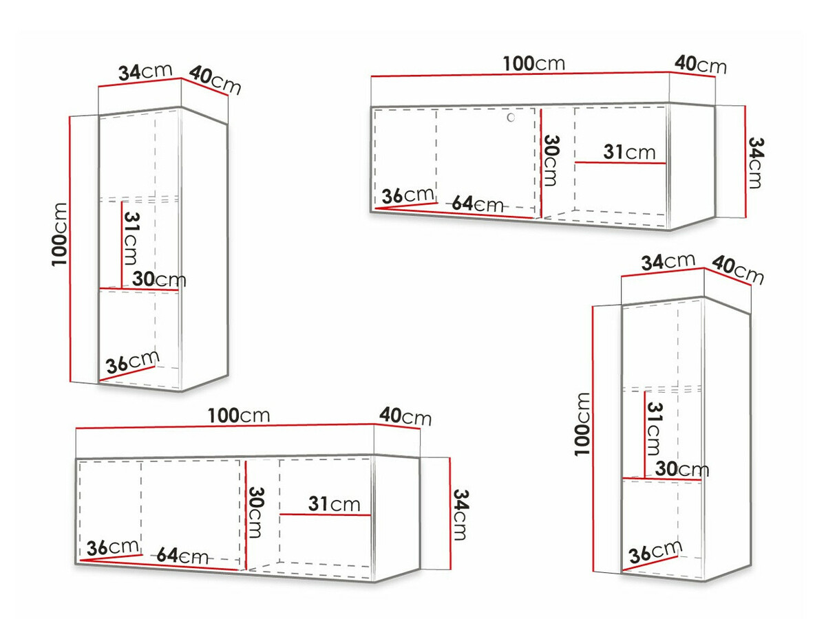 Σετ επίπλων σαλονιού Anulio I (Άσπρο)