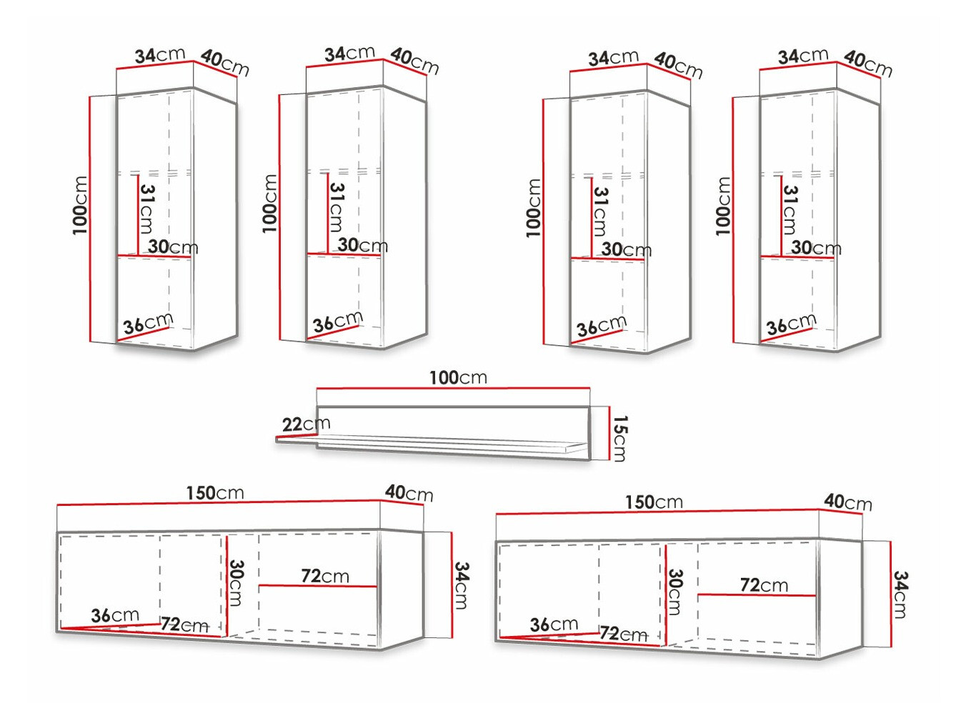 Σετ επίπλων σαλονιού Anulio IV (Μαύρο)