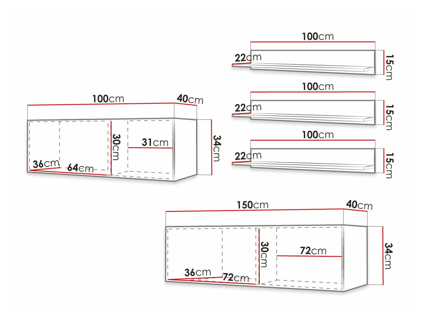 Σετ επίπλων σαλονιού Anulio X (Μαύρο)