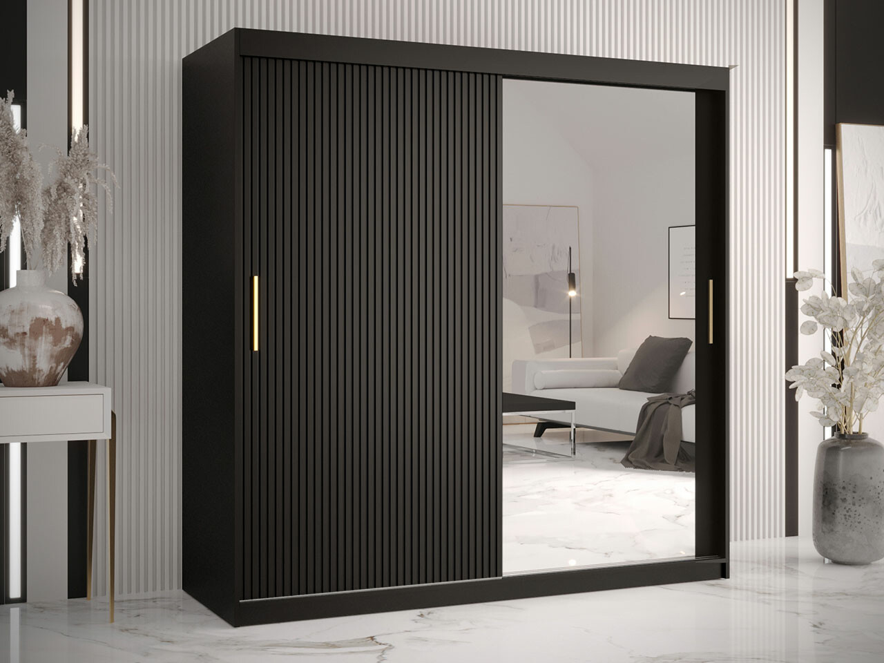 Wardrobe Anulio V (Black)