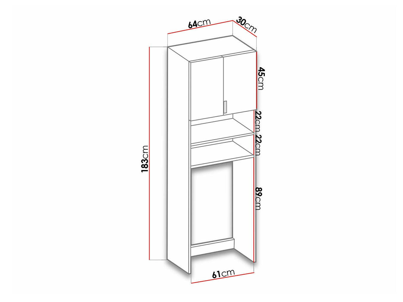 Bathroom shelf Dover 114 (White)