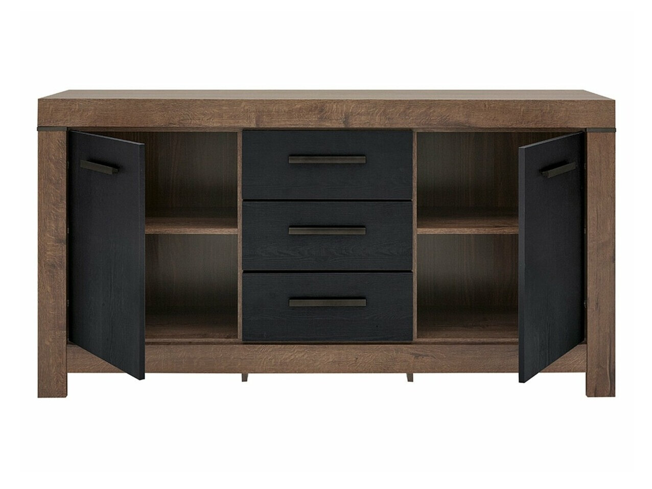 Chest of drawers Dunfelu 100 (Monastery oak + Black oak)