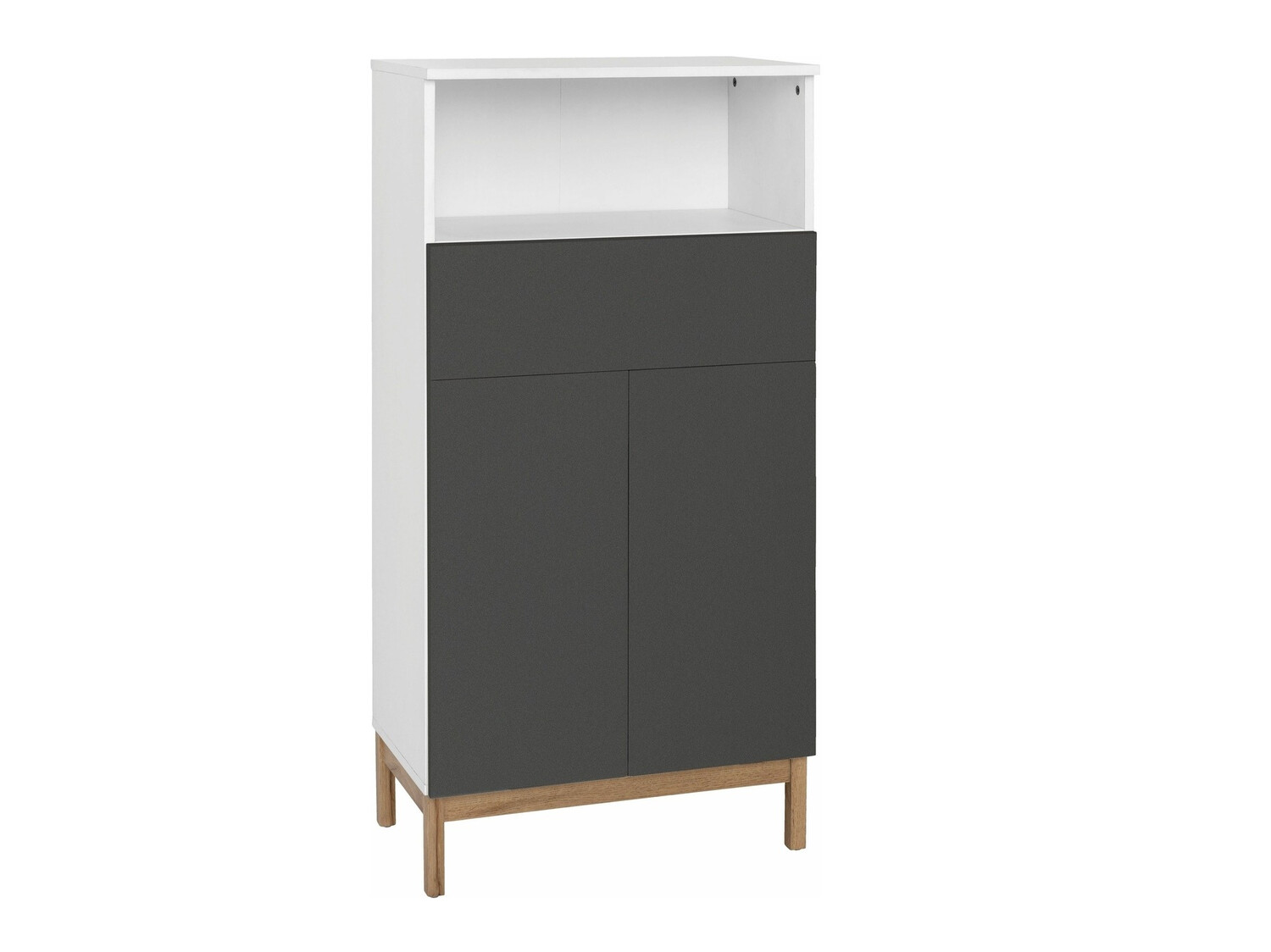 Όρθιο ντουλάπι μπάνιου Tolcami 104 (Άσπρο + Ανθρακί)