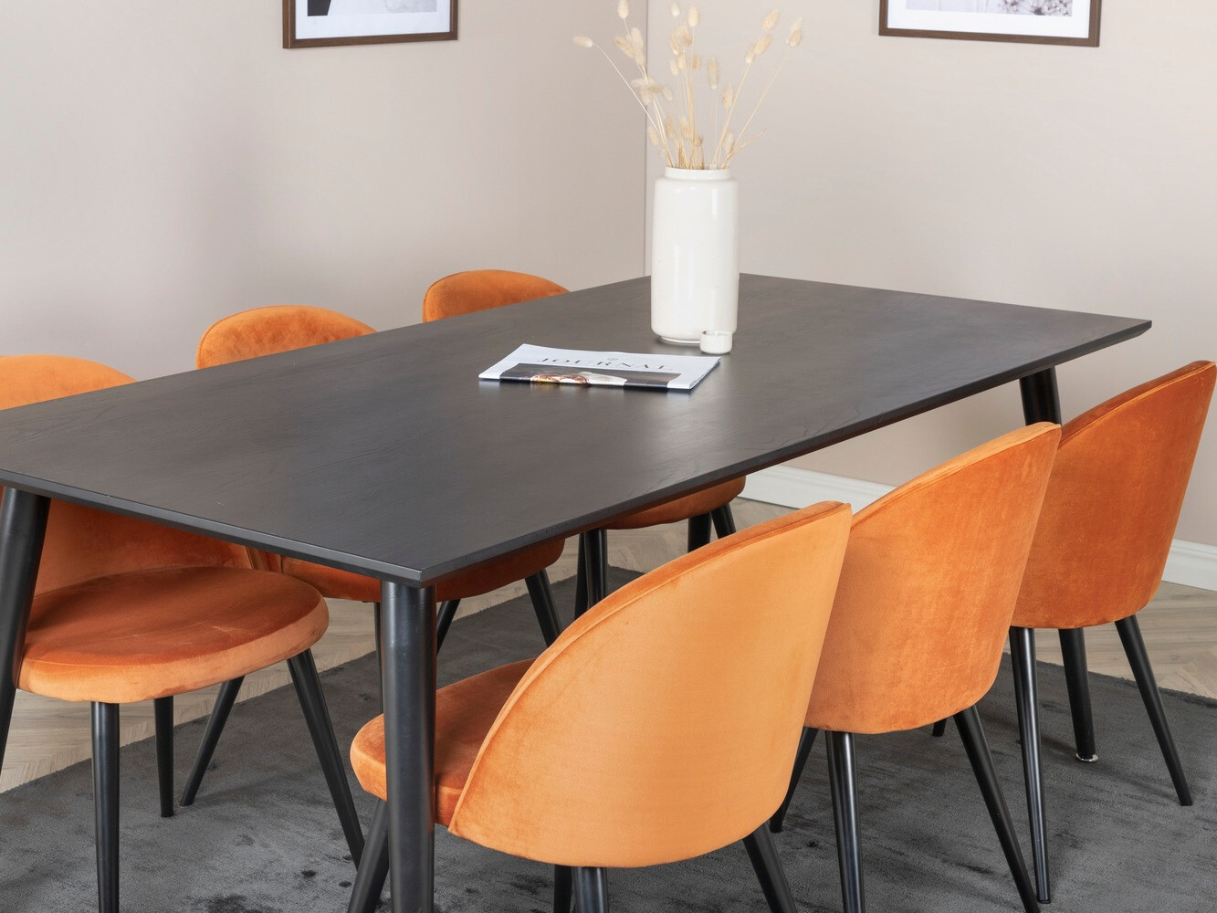 Dining set Dallas 1335 (Orange + Black)
