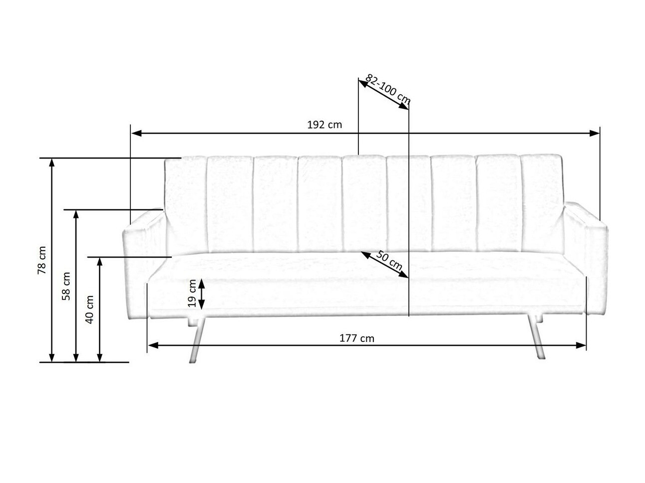 Sofa bed Houston 1362 (Dark green)