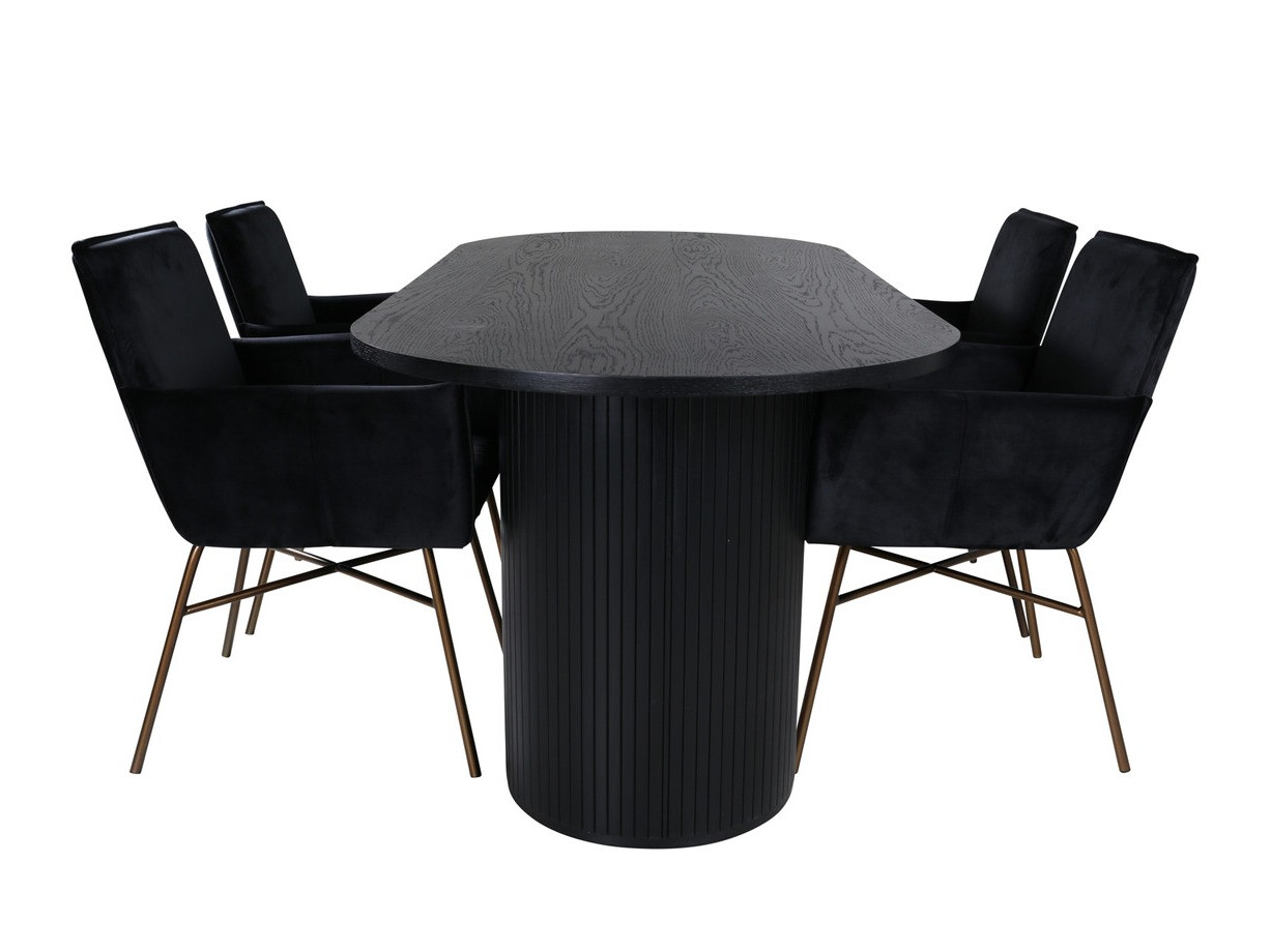 Dining set Dallas 3315 (Black + Copper)