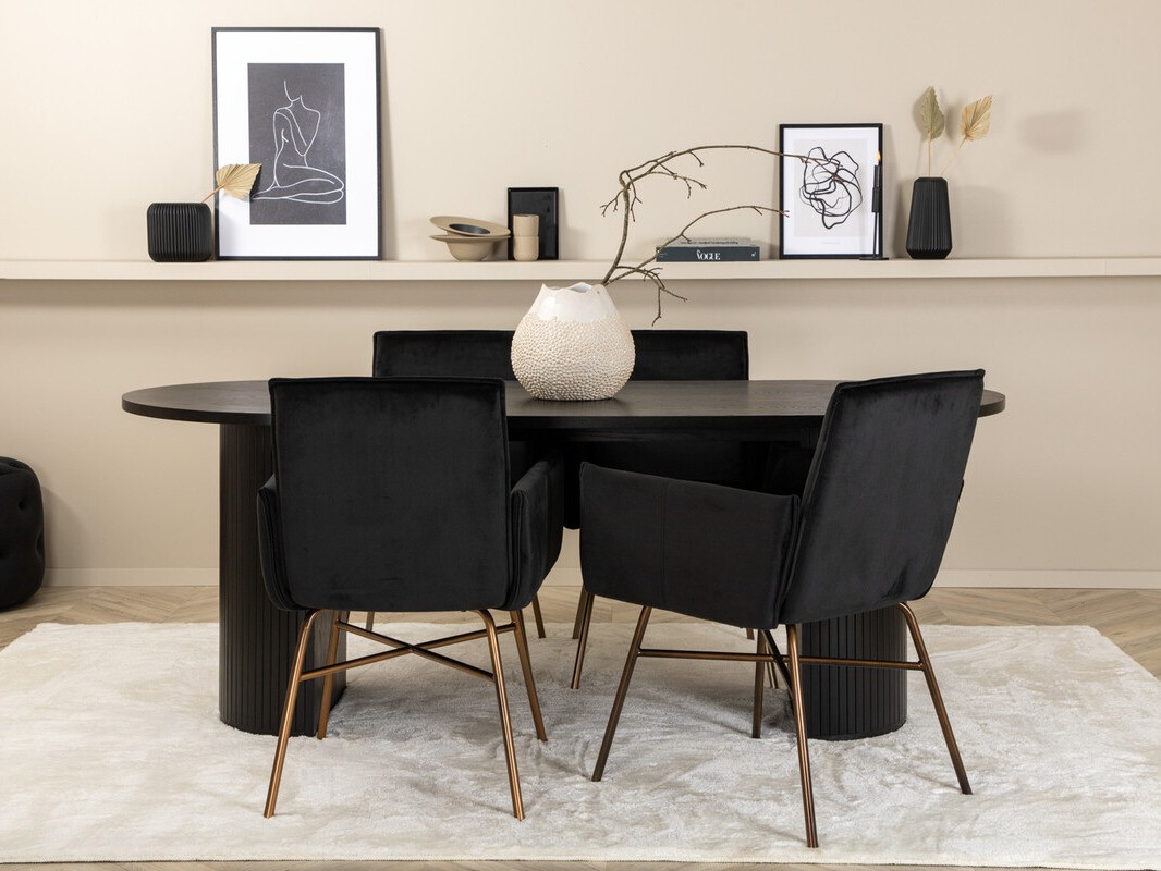 Dining set Dallas 3315 (Black + Copper)