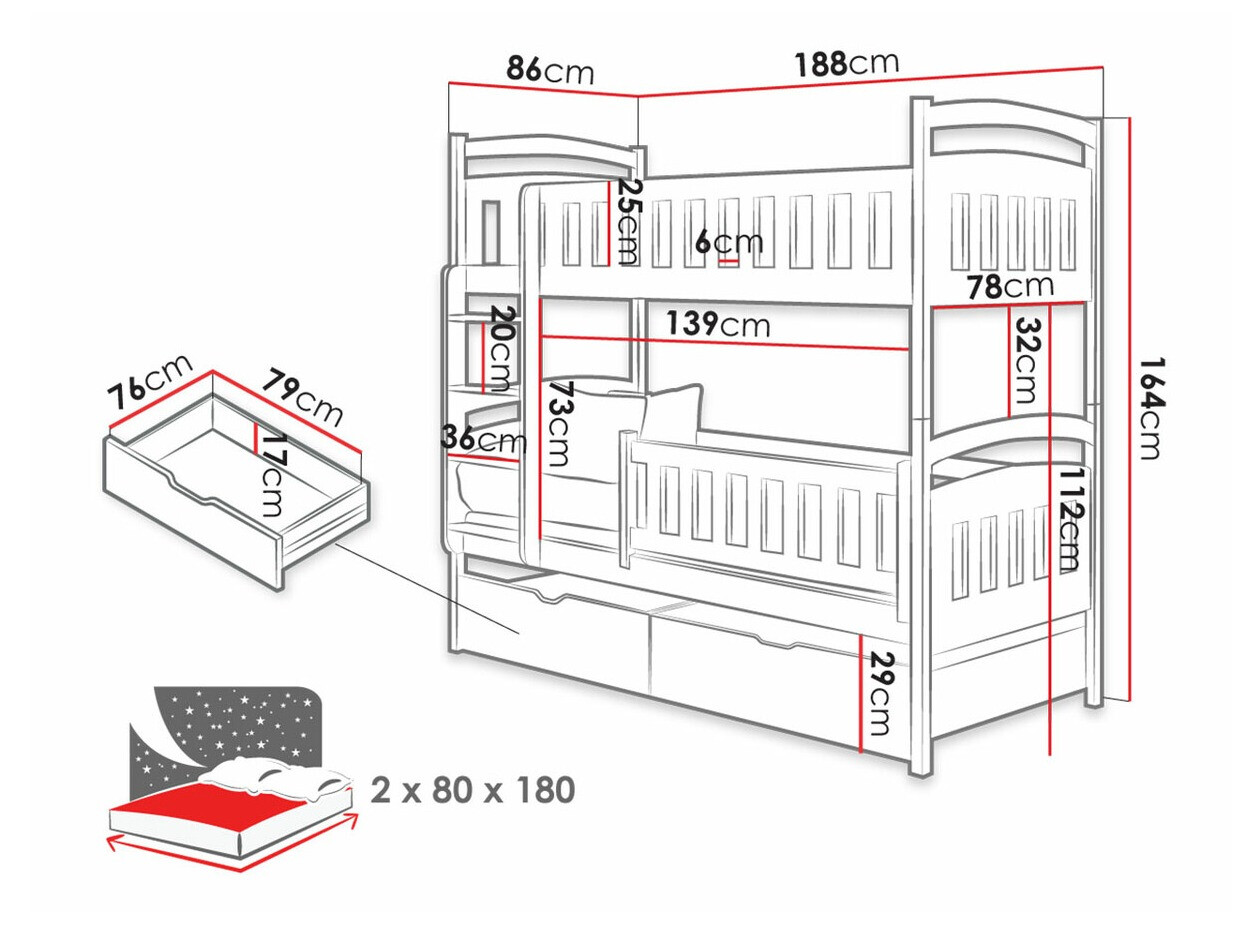 Bunk bed Vista 108
