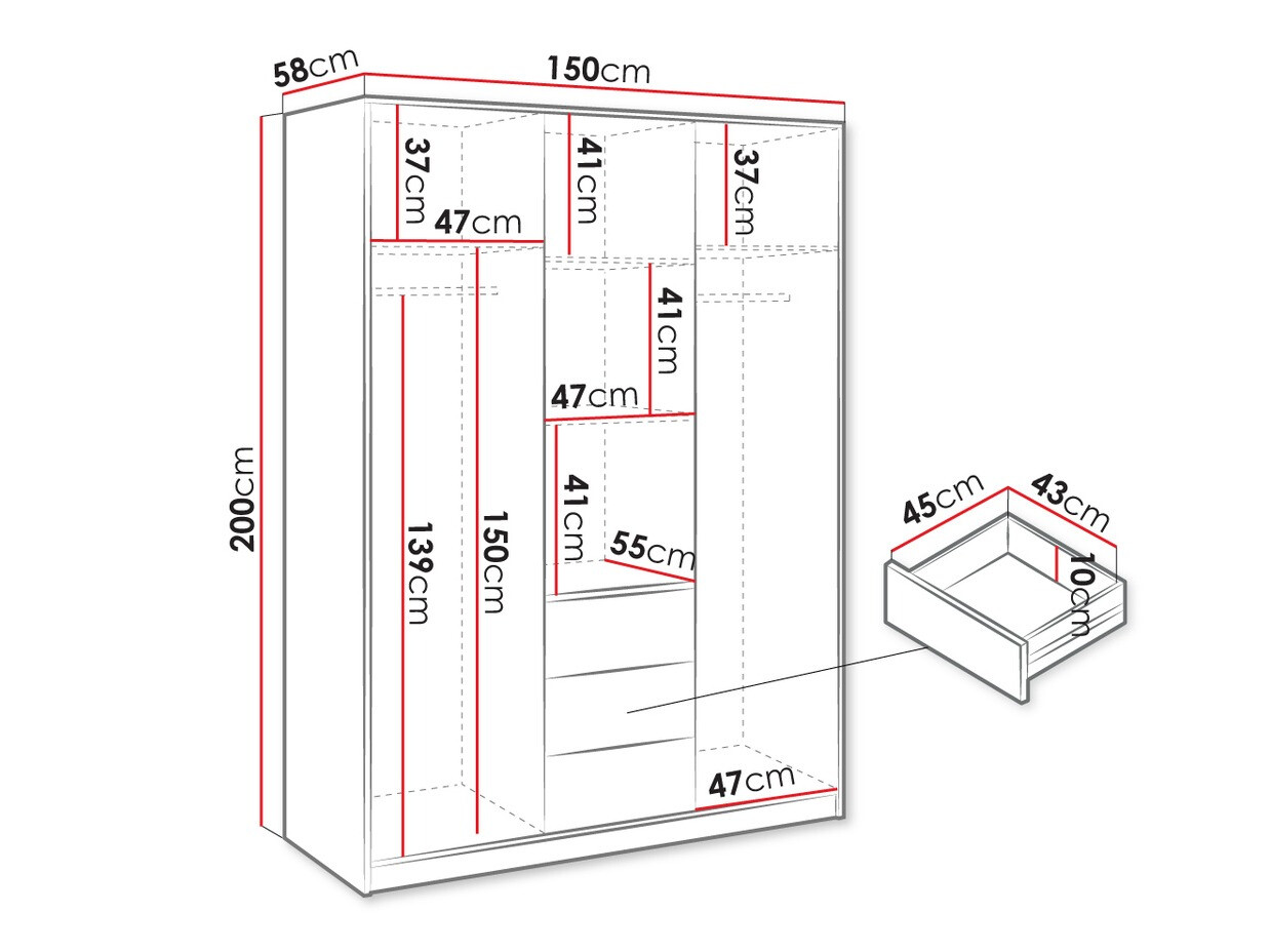 Ντουλάπα Collis IV (Άσπρο)