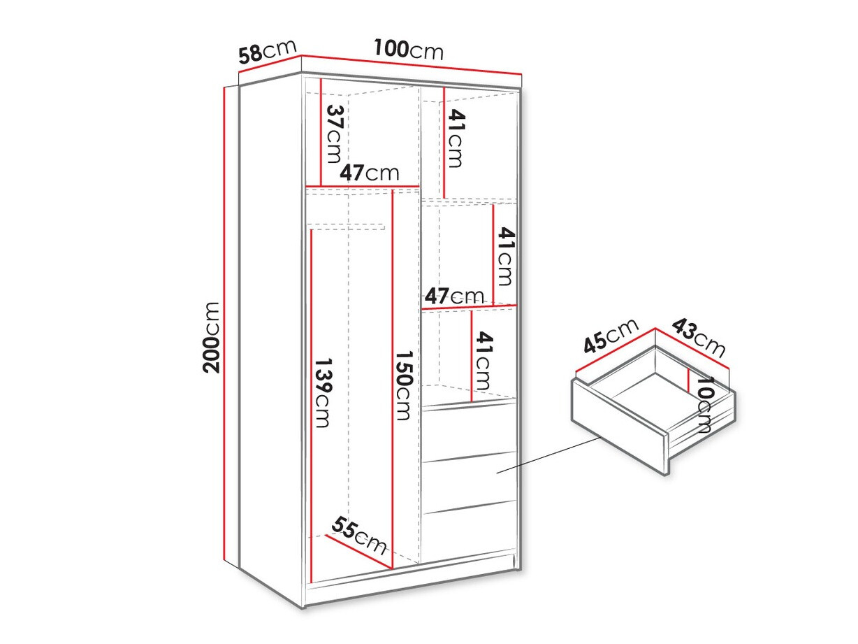 Wardrobe Collis III (Wotan Oak)