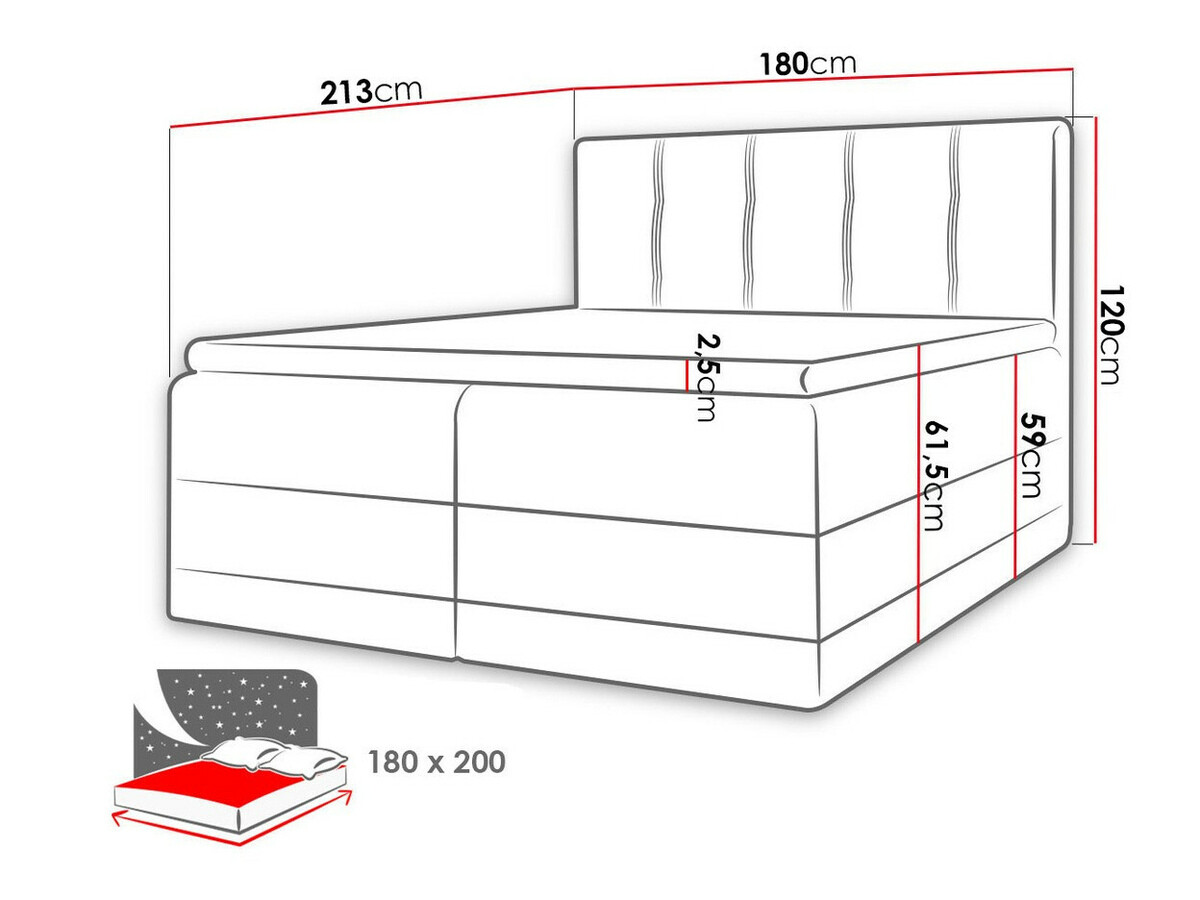 Continental bed Villa (Kameleon 92 + Kameleon 84)