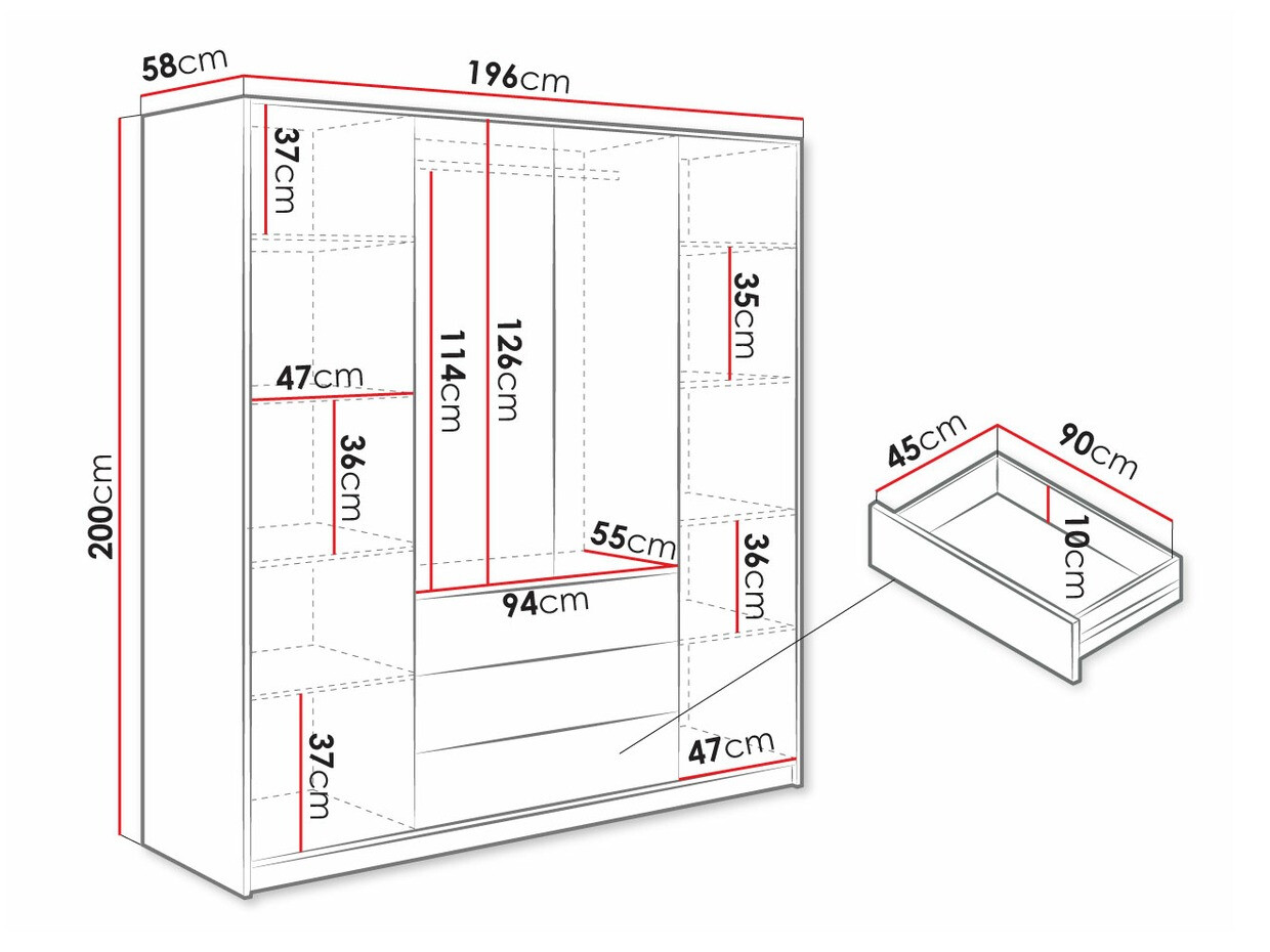 Ντουλάπα Musum I (Μαύρο + Χρυσό)
