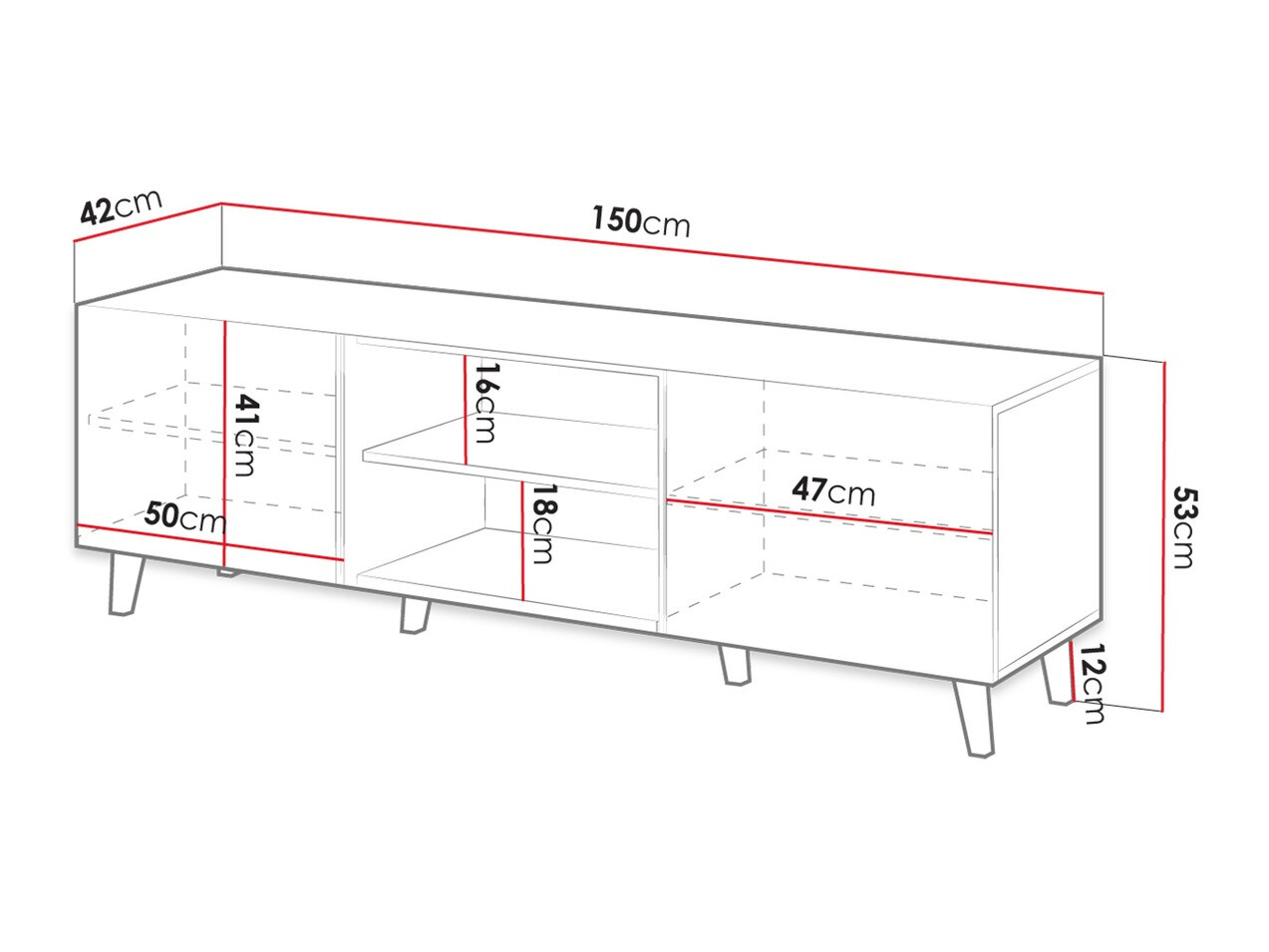 Έπιπλο τηλεόρασης Comes (Δρυς wotan)