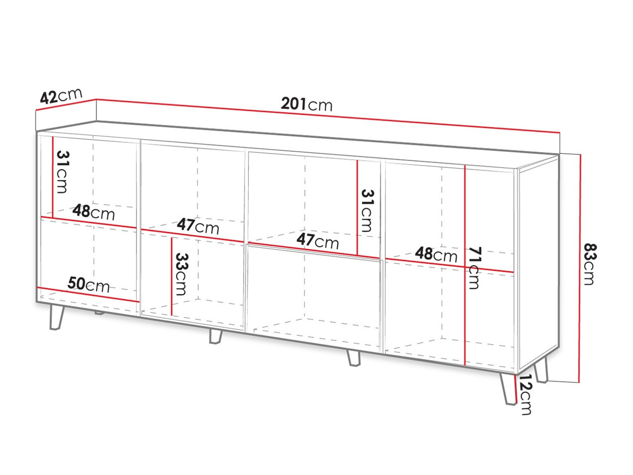 Μπουφέ Comes (Δρυς wotan)