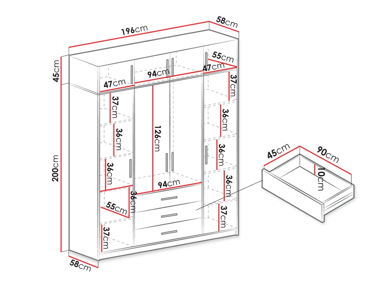 Ντουλάπα Dortivu I (Γραφίτης)