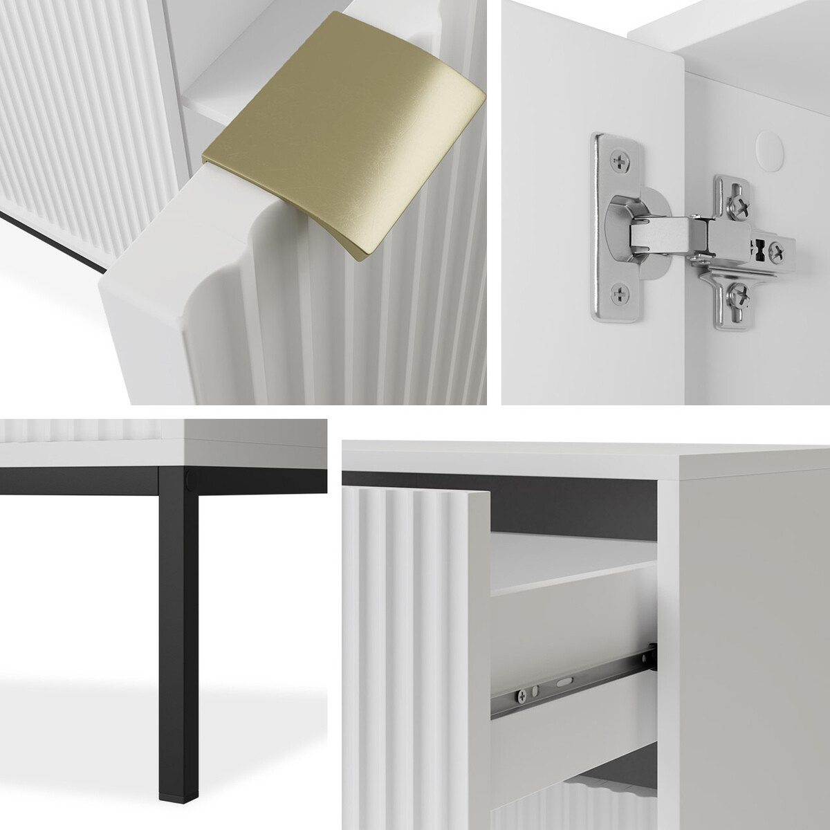 Σιφονιέρα Lima L100 (Γκρι + Μαύρο)