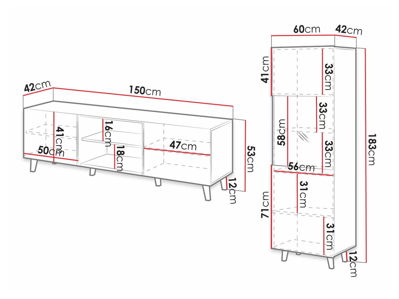 Σετ επίπλων σαλονιού Dicto I (Άσπρο)