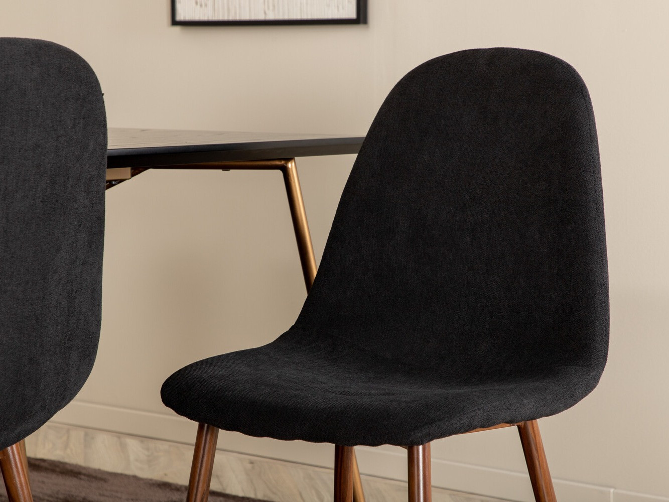 Σετ τραπεζαρίας Dallas 2713 (Μαύρο + Καρυδί)