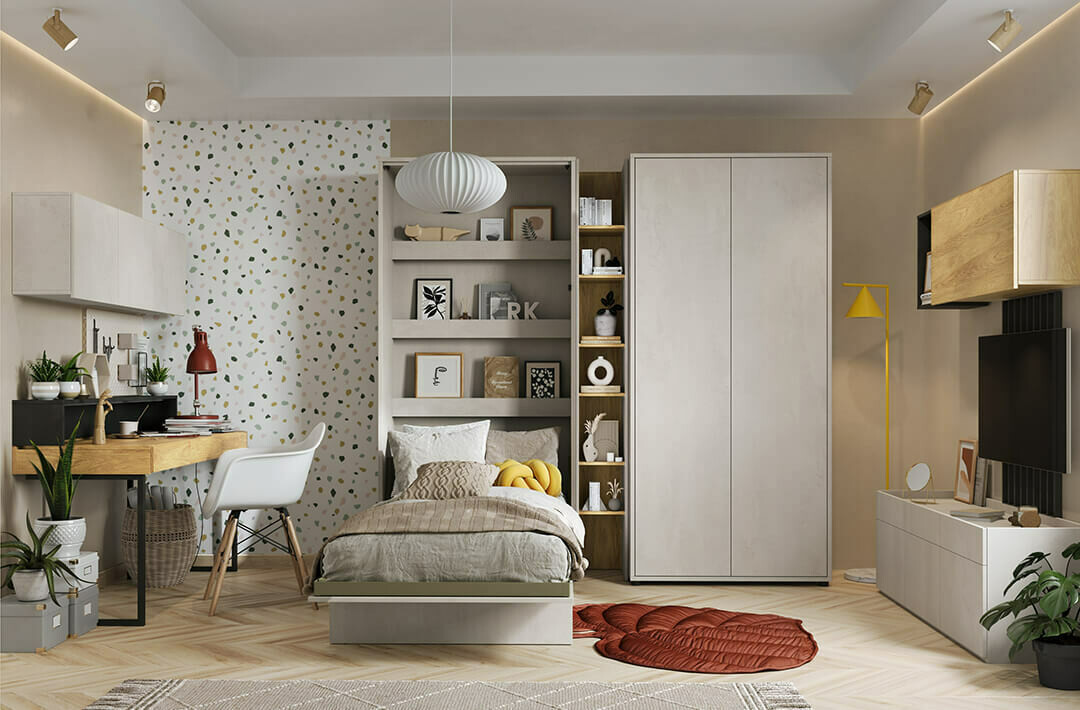 Κρεβάτι τοίχου Concept Pro Lenart Levfere 103 (90 x 200 cm)