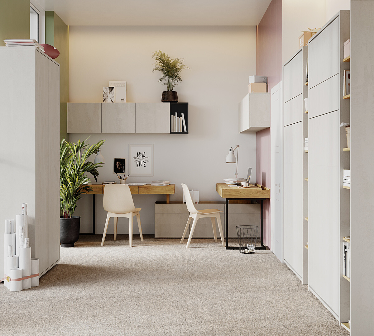 Κρεβάτι τοίχου Concept Pro Lenart Levfere 103 (90 x 200 cm)