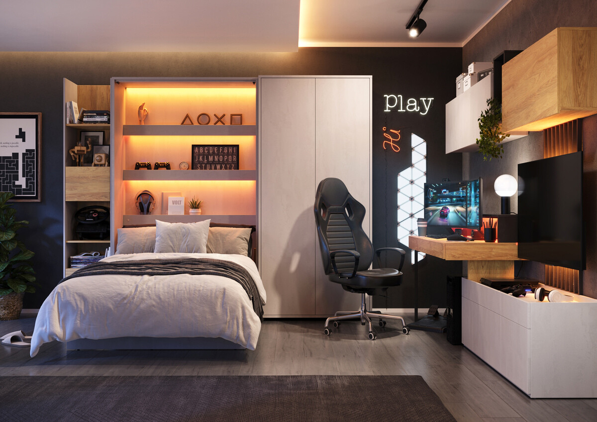 Κρεβάτι τοίχου Concept Pro Lenart Levfere 103 (90 x 200 cm)