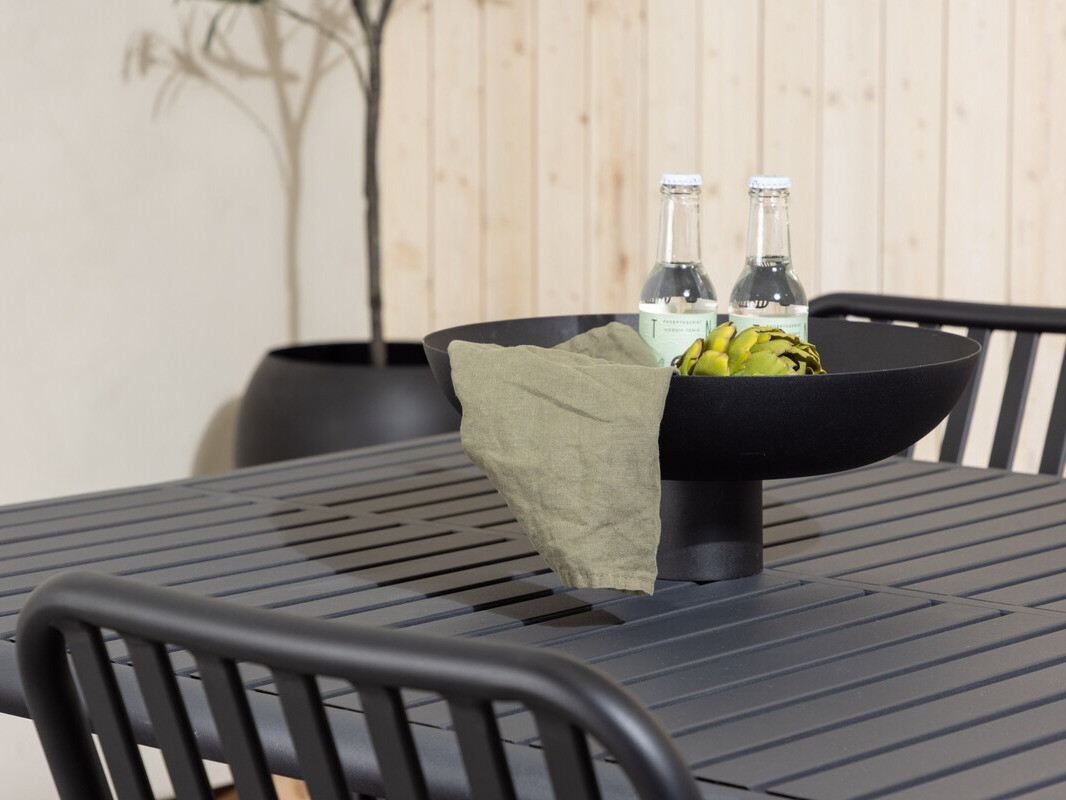 Σετ Τραπέζι και καρέκλες Dallas 3541 (Μαύρο)