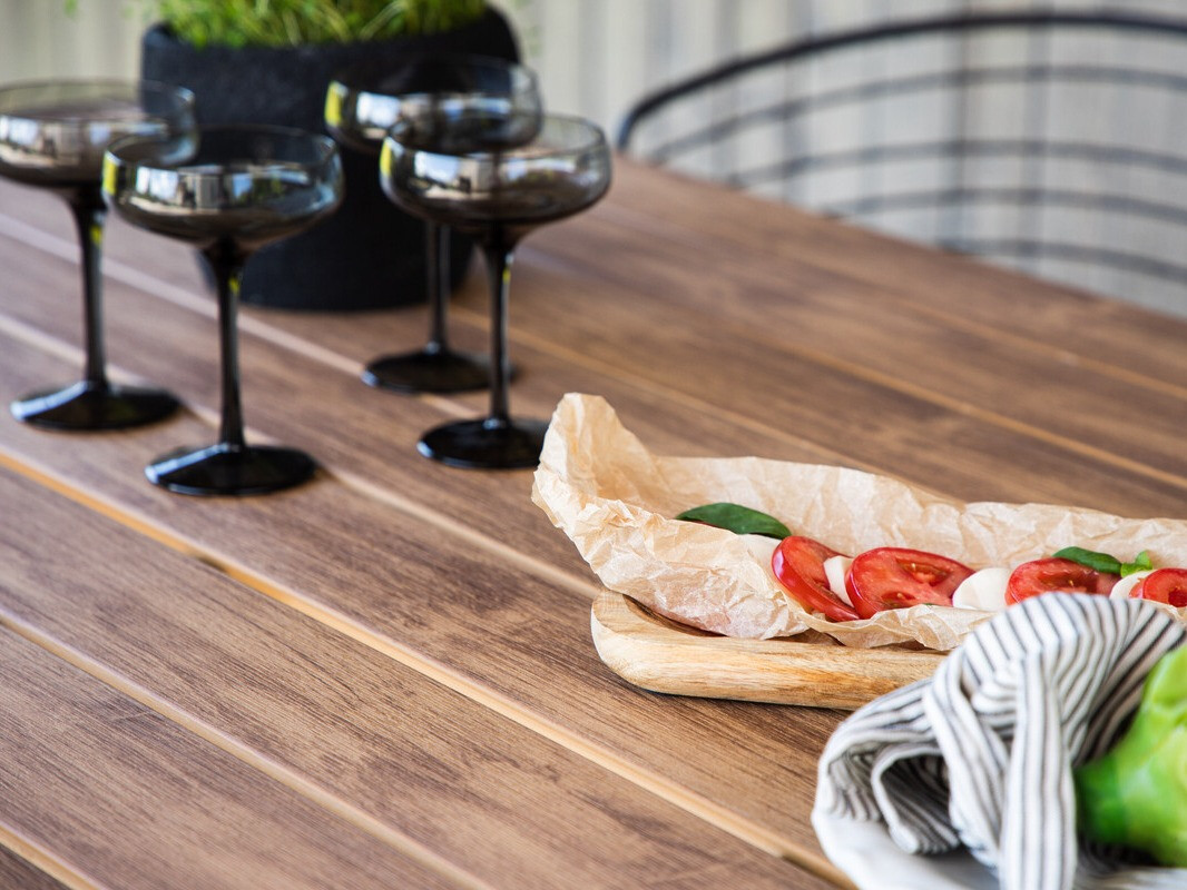 Τραπέζι εξωτερικού χώρου Dallas 3890 (Μαύρο + Καφέ)