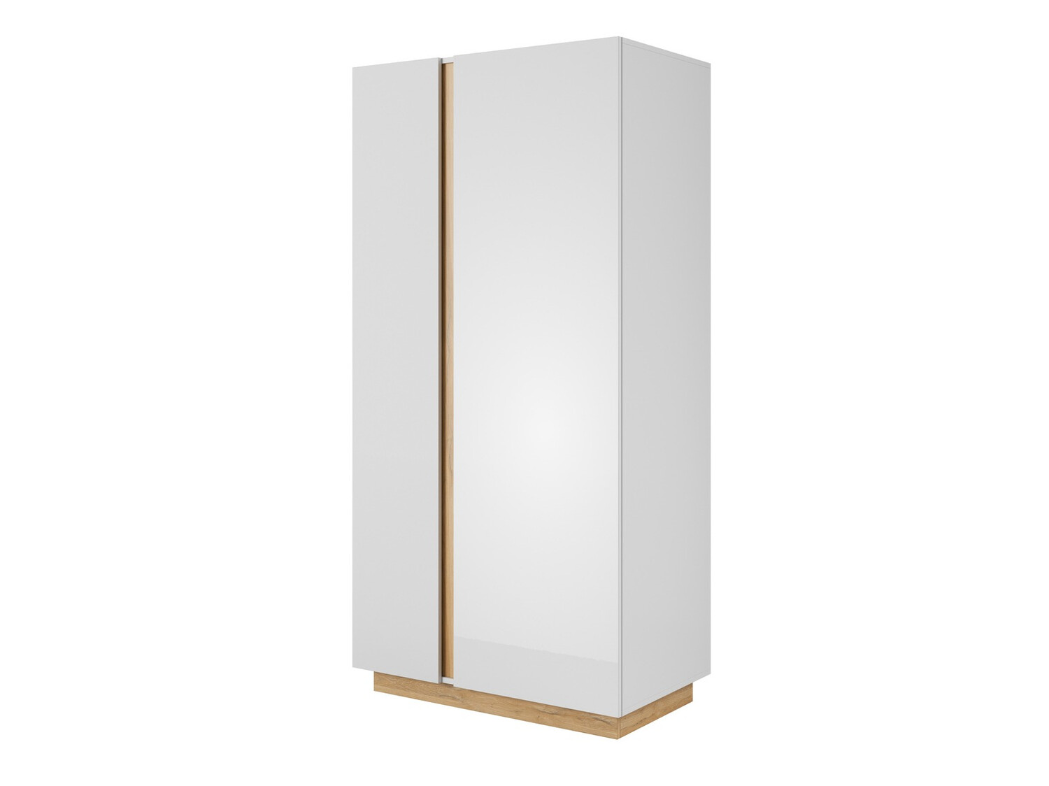 Wardrobe Novbela 100 (White + Glossy white + Grandson oak)