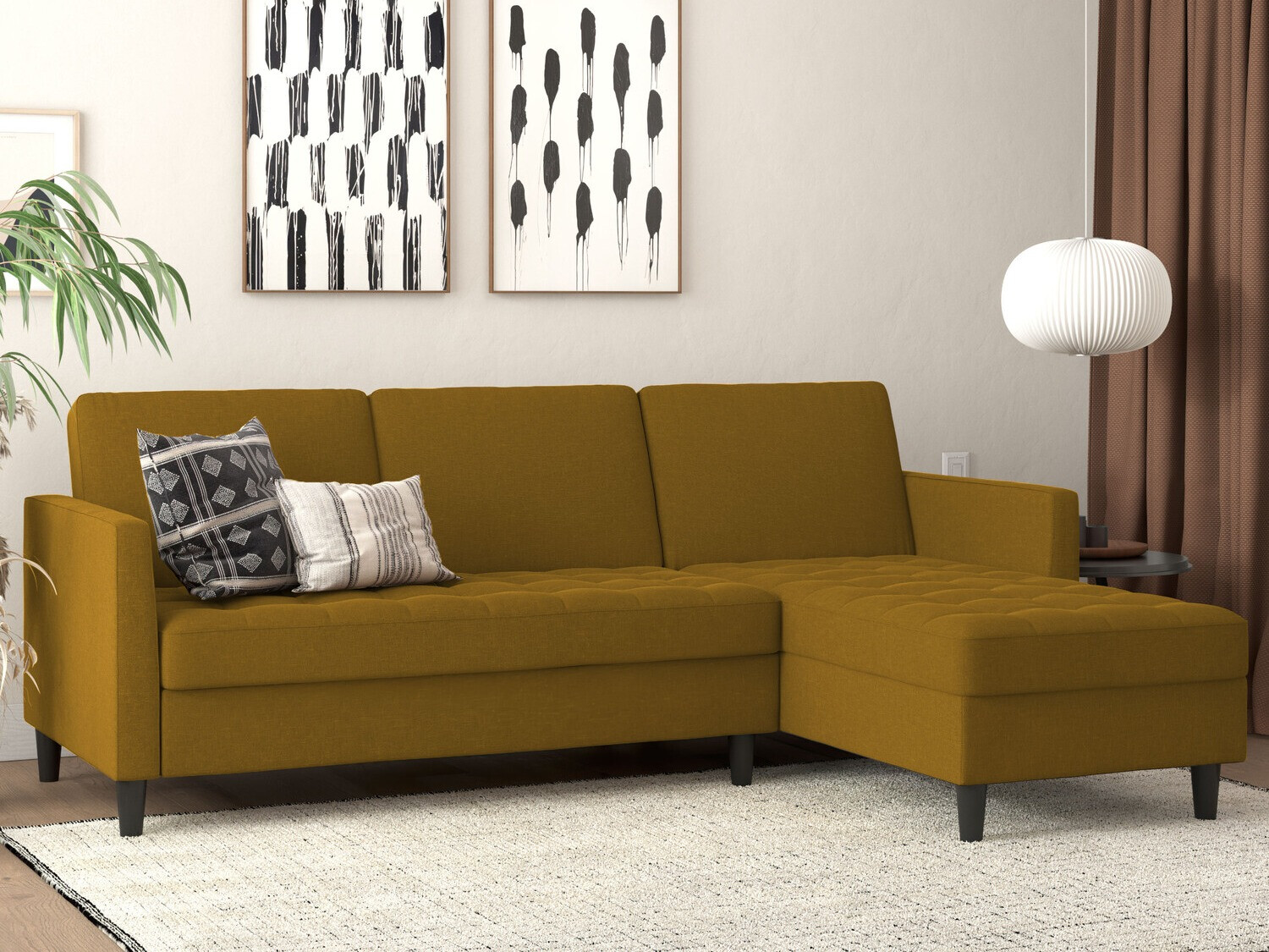 Corner sofa Tulsa 541 (Dark yellow)