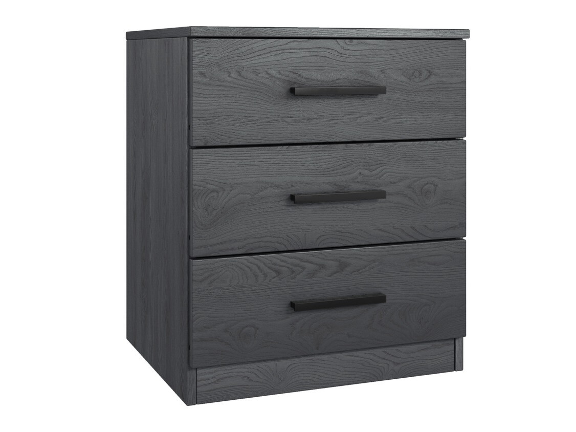 Κομοδίνο Levruvu 107 (Γκρι δρυς + Μαύρο)