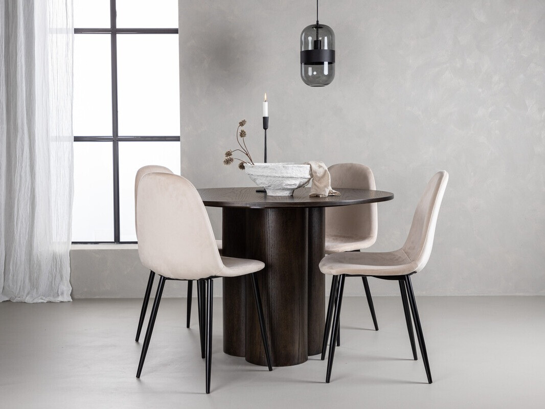 Σετ τραπεζαρίας Dallas 3750 (Κρεμ)