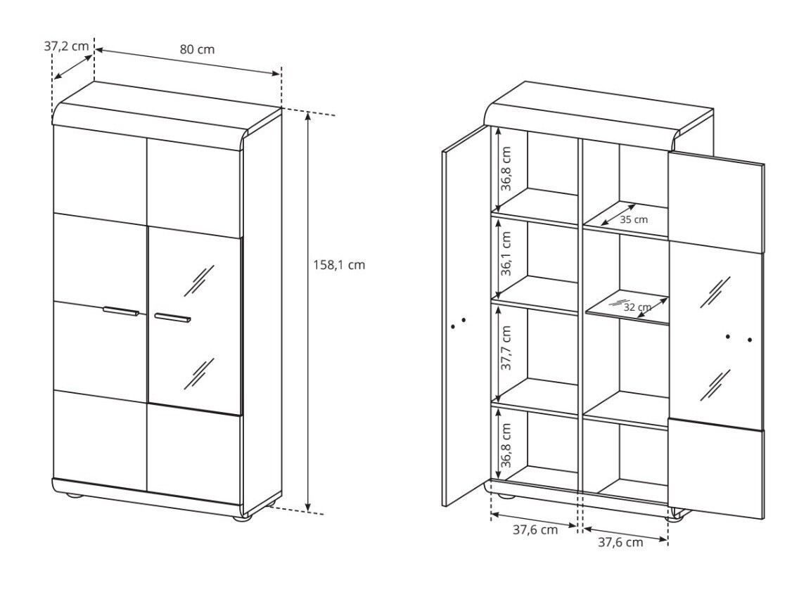 Bookcase Evarleve 104