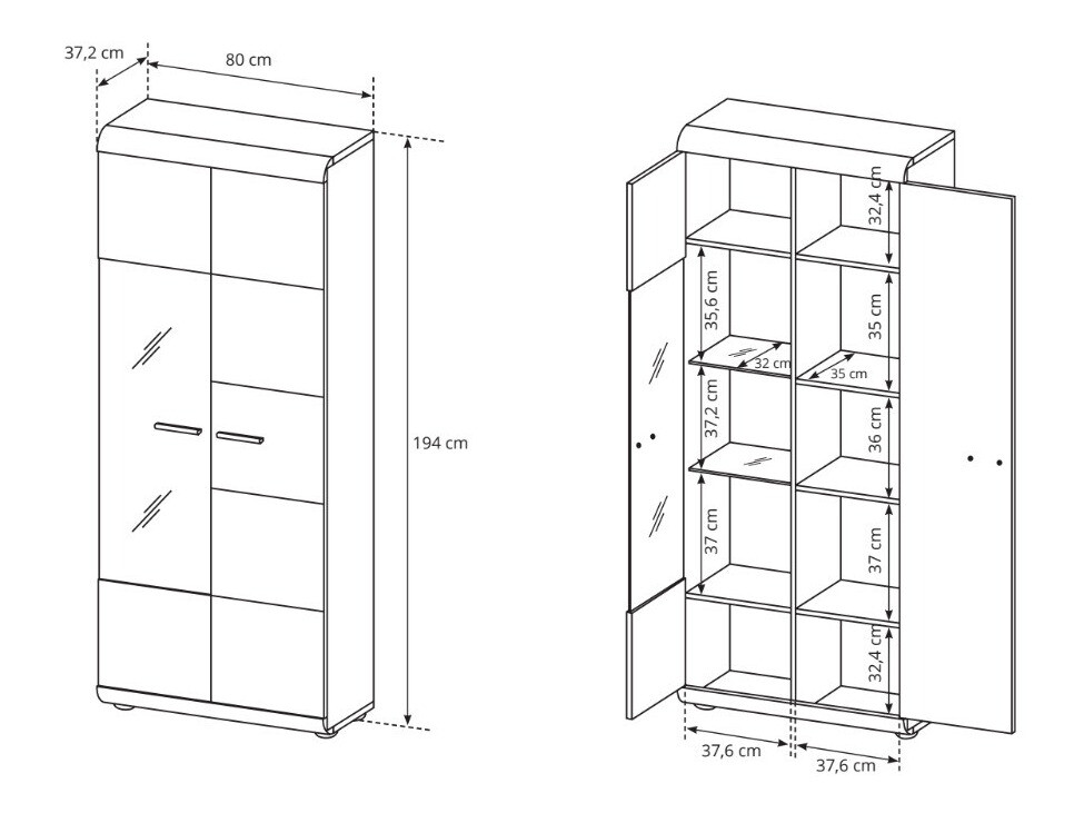 Bookcase Evarleve 105